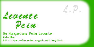 levente pein business card